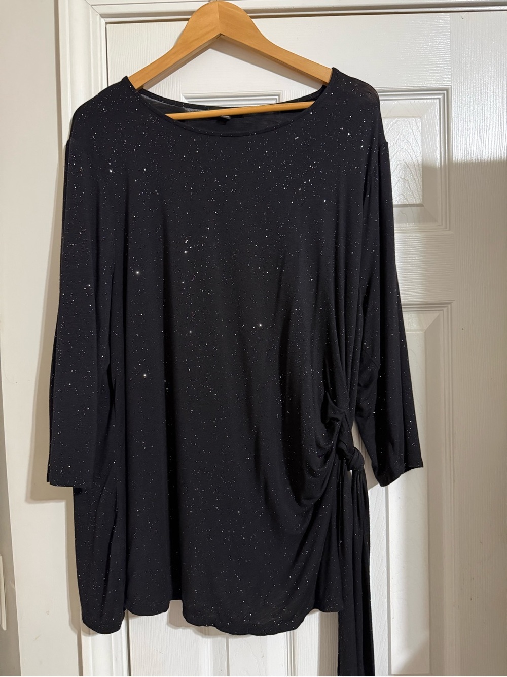 Lane Bryant Side Tie Glitter Top